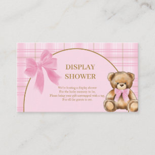 Informações Cartão de Exposição de Chuveiro de Urso Teddy Prep