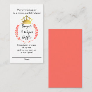 Informações Cartão de FRALDA Cristã Coral WIPES RAFFLE