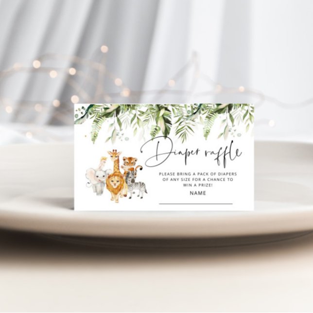 Informações Cartão de fralda de bonde de animais Safari (Criador carregado)