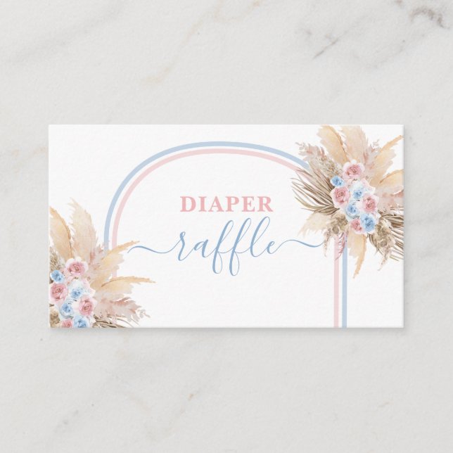 Informações Cartão de Fralda de Grama de Pampas de Gênero (Frente)