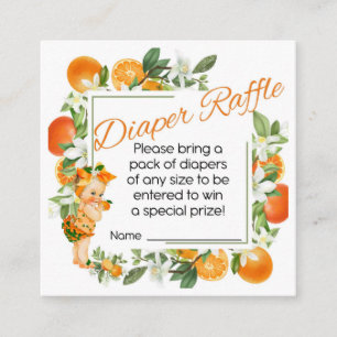 Informações Cartão de Fralda Laranja CÚTIE Raffle, chá