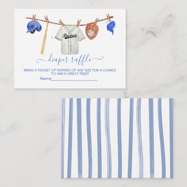 Informações Cartão de Fralda Raffle de Linha de Vestuário do B (Frente/Verso)