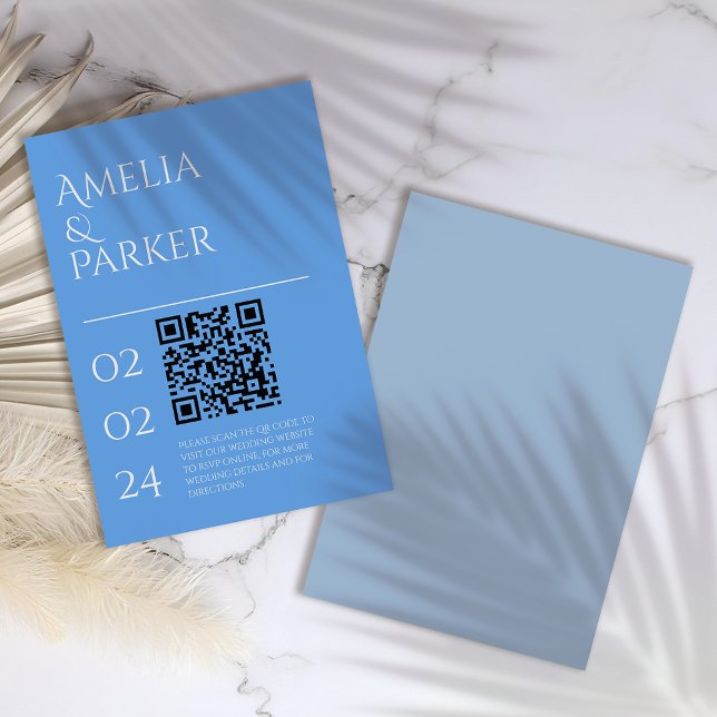 Informações Cartão de gabinete azul minimalista (Criador carregado)