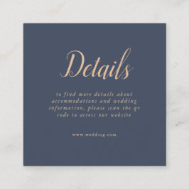 Informações Cartão de gabinete com detalhes do código QR suave