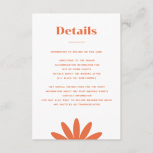 Informações Cartão de gabinete Daisy Wedding