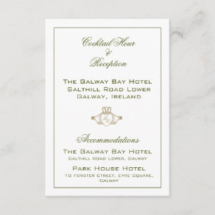 Informações Cartão de gabinete de casamento Claddagh