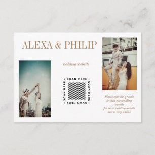 Informações Cartão de gabinete de casamento de fotos elegante