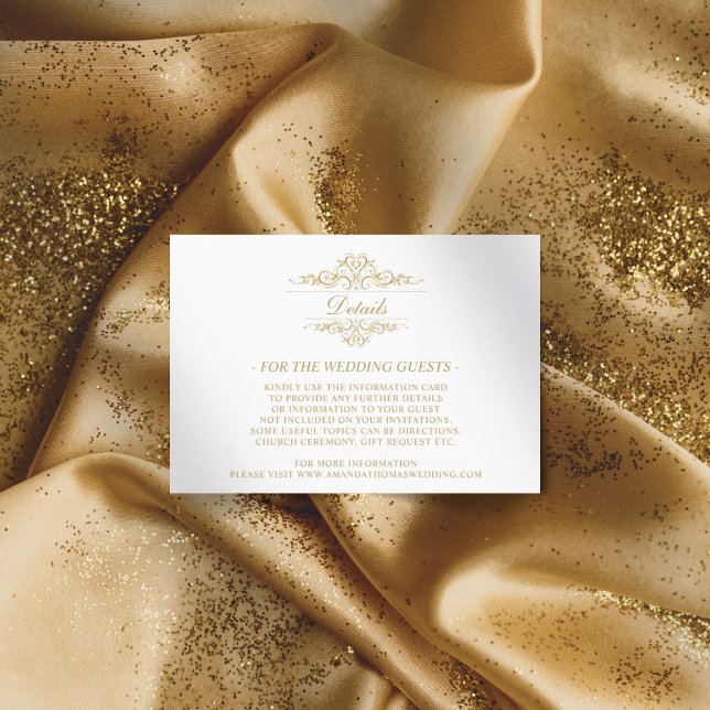 Informações Cartão de gabinete de casamento de luxo de Ouro el (Criador carregado)