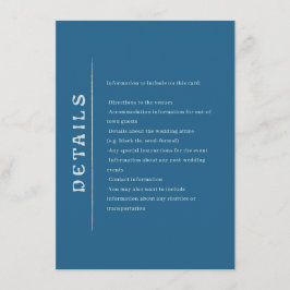 Informações Cartão de gabinete de casamento San Miguel