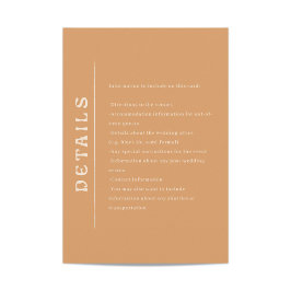 Informações Cartão de gabinete de casamento San Miguel