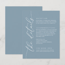 Informações Cartão de Gabinete de Casamento Simples e Elegante