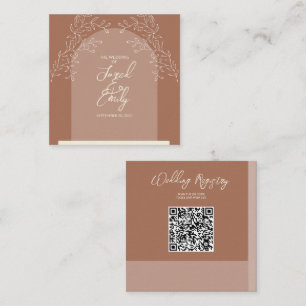 Informações Cartão de gabinete de código QR de casamento