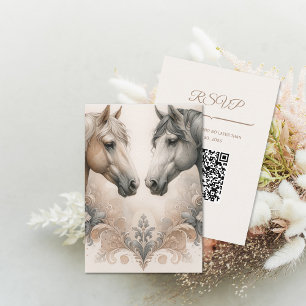 Informações Cartão de gabinete de código QR de casamento