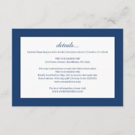 Informações Cartão de Gabinete de Detalhes de Casamento de Tub