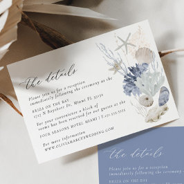 Informações Cartão de Gabinete de Detalhes do Casamento Elegan