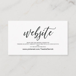 Informações Cartão de Gabinete de Detalhes do Site de Casament