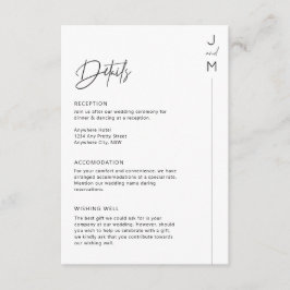 Informações Cartão de gabinete de detalhes moderno minimalista