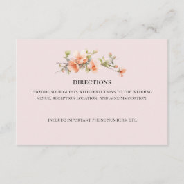 Informações Cartão de Gabinete de Direções de Casamento de Jar