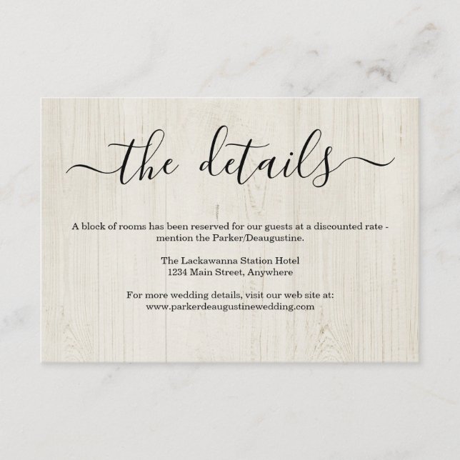 Informações Cartão de Gabinete de Informação/Detalhes - Madeir (Frente)