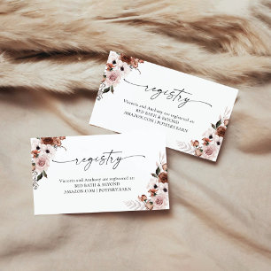 Informações Cartão de Gabinete de Registro Floral da Seda