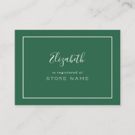 Informações Cartão de Gabinete de Registro Verde Florestal