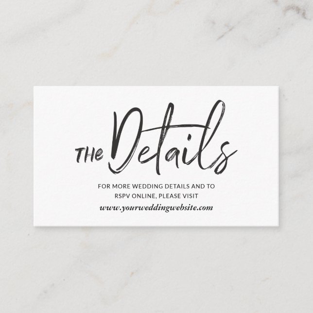 Informações Cartão de Gabinete de Website de Casamento de Cali (Frente)