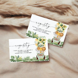 Informações Cartão de Gabinete do Registro de Animais Safari