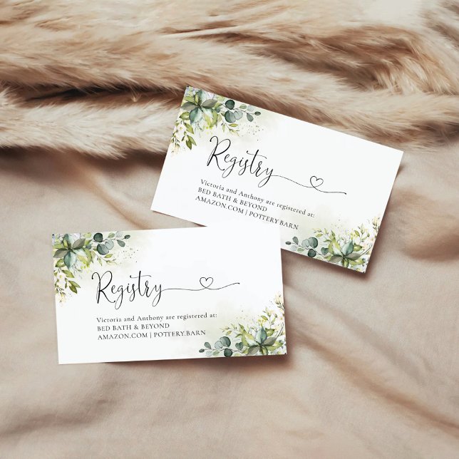 Informações Cartão de gabinete do registro Greenery (Criador carregado)