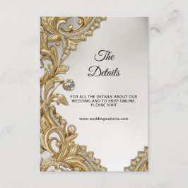 Informações Cartão de gabinete Dourado decorativo