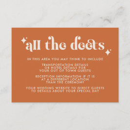 Informações Cartão de Gabinete para Detalhes de Casamento Lara