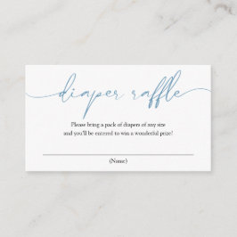 Informações Cartão de Gabinete Raffle Fralda de Caligrafia Azu