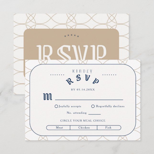 Informações Cartão de gabinete RSVP Retroativo Real Azul Cláss (Frente/Verso)