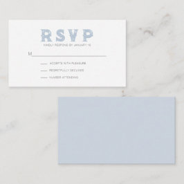Informações Cartão de gabinete RSVP Russo Moderno Dusty Blue
