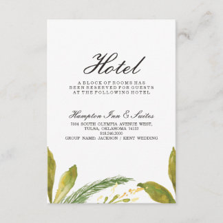 Informações Cartão de Hotel casamento outono - Colheita russa