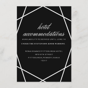 Informações Cartão de Hotel Geométrico Moderno