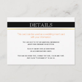 Informações Cartão de identidade de listras brancas pretas