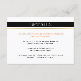 Informações Cartão de identidade de listras brancas pretas