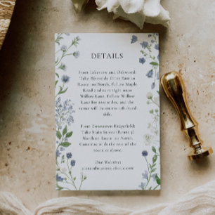 Informações Cartão de Identificação de Casamento de Flor Selva