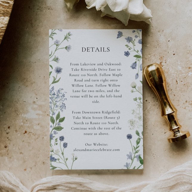 Informações Cartão de Identificação de Casamento de Flor Selva (Criador carregado)