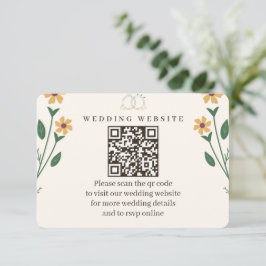 Informações Cartão de Inclusão de Casamento com Flores Silvest