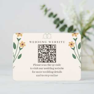 Informações Cartão de Inclusão de Casamento com Flores Silvest
