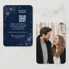 Informações Cartão de Inclusão de Casamento de Inverno Flocos