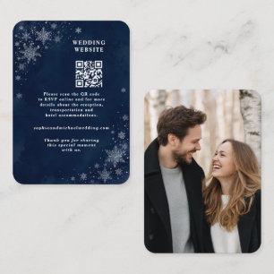 Informações Cartão de Inclusão de Casamento de Inverno Flocos