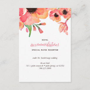 Informações cartão de inclusão de casamento FLORAL AQUARELA MO
