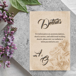 Informações Cartão de inclusão de casamento floral rústico ele