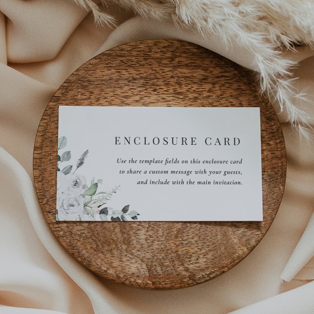 Informações Cartão de Inclusão de Chá de Noiva Floral Branco E (Criador carregado)