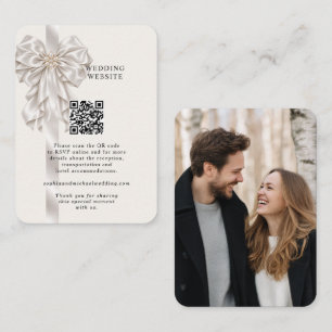 Informações Cartão de Inclusão de Código QR de Casamento com L