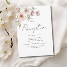 Cartão de Inclusão de Recepção de Casamento Floral