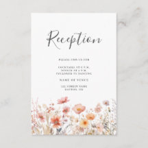 Cartão de Inclusão de Recepção de Casamento Floral