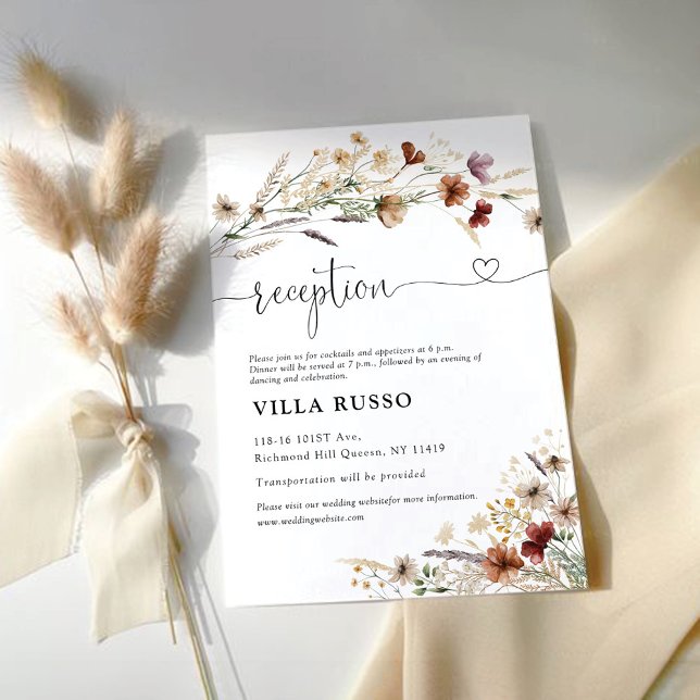 Informações Cartão de Inclusão de Recepção de Casamento Tiny W (Criador carregado)